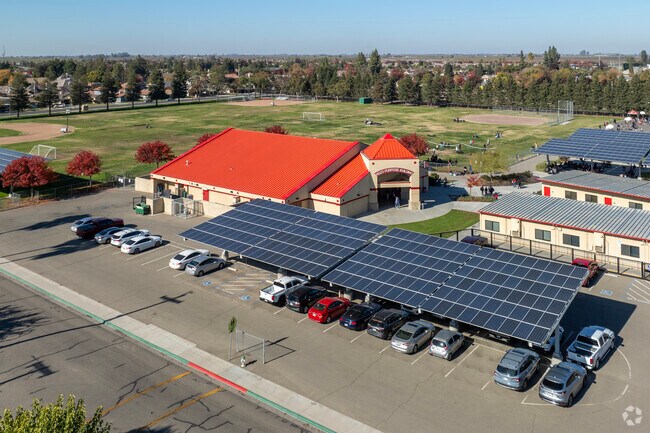 The parking area of Kerman Middle School.