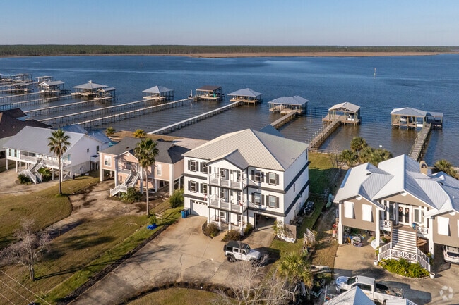 Elberta's waterfront home community has terrific views of Wolf Bay.