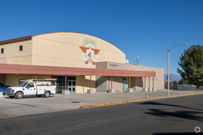 Students get exercise at the gymnasium located at Amelia Earhart Middle School in Riverside.