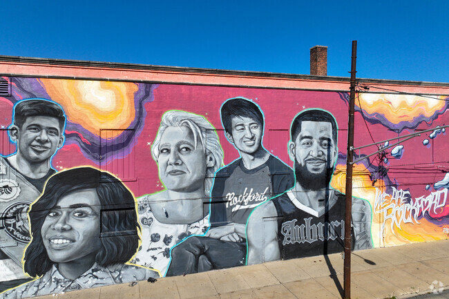 Colorful vibrant murals can be seen throughout the Rockford area near CMC.