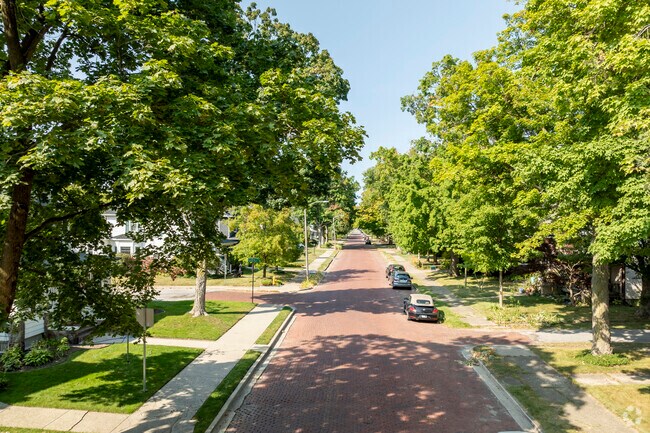 The Historic Southside neighborhood is lined with old-growth maple trees.