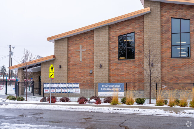 Trinity Catholic features a newly updated building.
