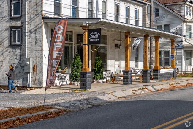 Grab a hot coffee or sweet treat on a cold day in Bethel at Baked Sweet Coffeehouse and Bakery.