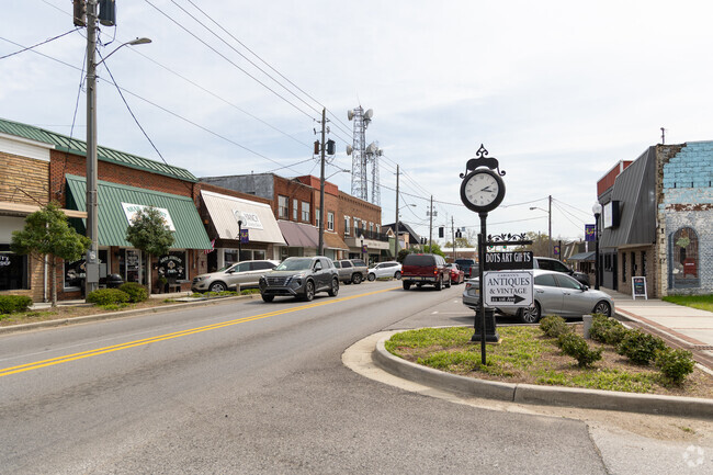Downtown Arab, Alabama is the town's focal point and main hub for restaurants and shops.