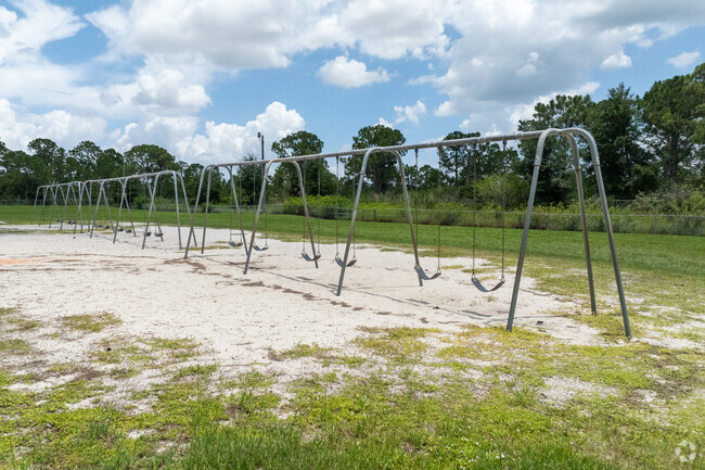 Cracker Trail Elementary has enough swingsets to keep kids busy at recess.