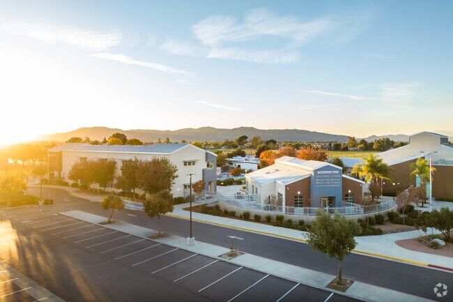 The sunsets at the Mountain View High School campus in San Jacinto.
