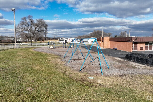 Students love the playground at Lake Village Elementary School.