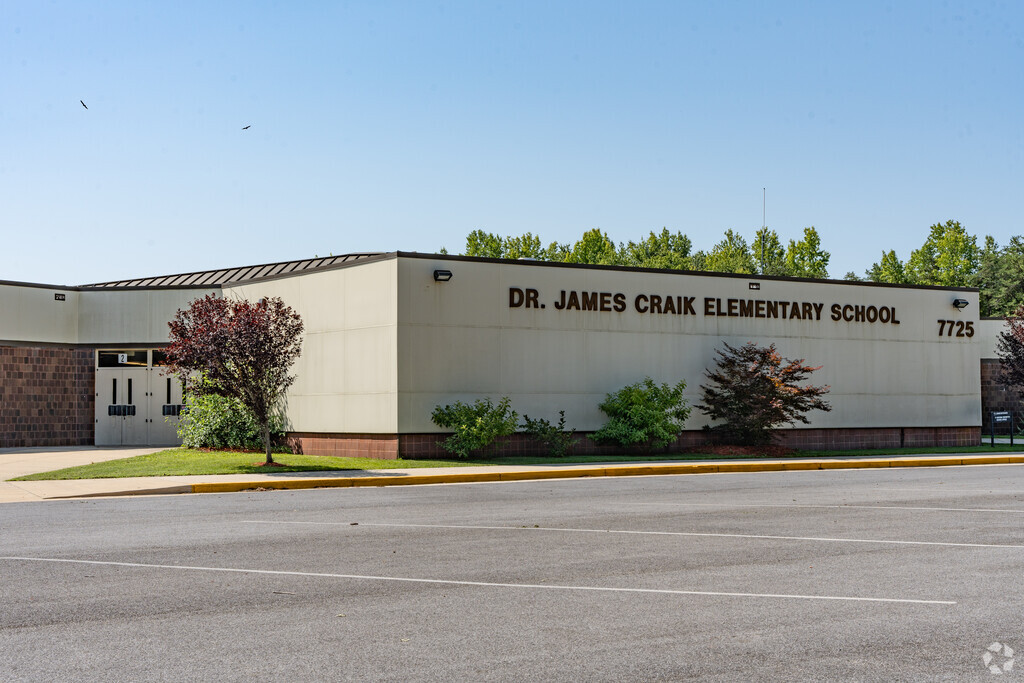 Dr. James Craik Elementary School building in Outlying Charles County.