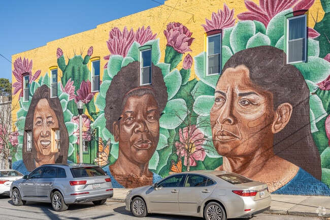 Murals painted by local artists are found all throughout the College Heights community.