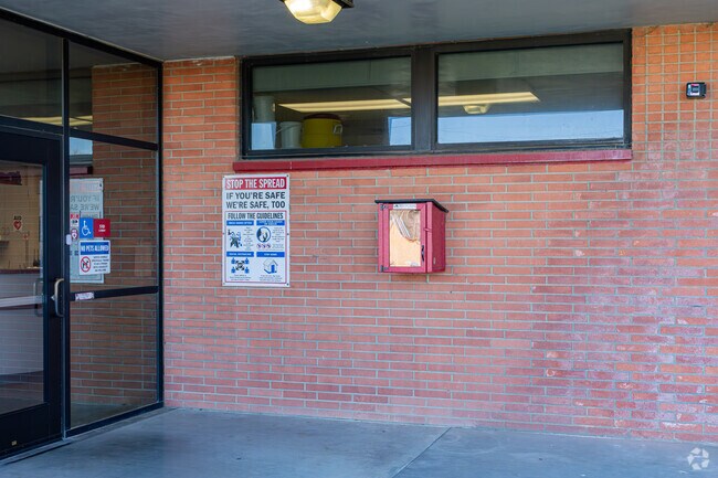 A small Little Free Library box is set up for Mojave High School students to enjoy.