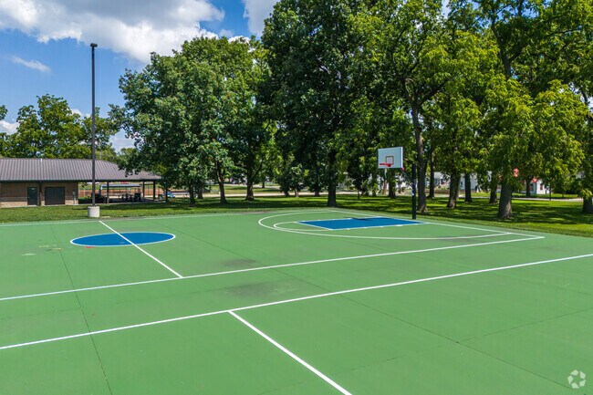 Hill Park has many amenities including a newly renovated basketball court.