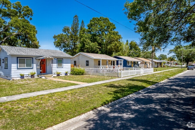 Each home has it's own unique colors to make them stand out in Euclid Heights.