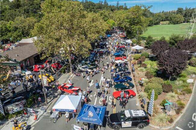 Central Orinda's streets fill with life during community events like the Orinda Classic Car Show.