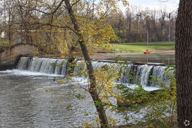 Newton Falls is named after this waterfall on the Mahoning River, in Newton Falls.