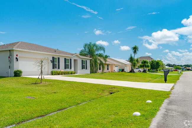 Paar Estates offers an array of architectural styles all with manicured front lawns.