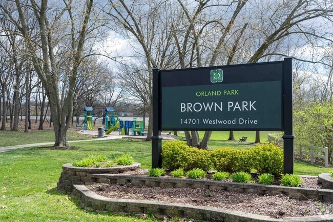 Brown Park located near Orland Grove has walking/biking paths, a playground & picnic areas.