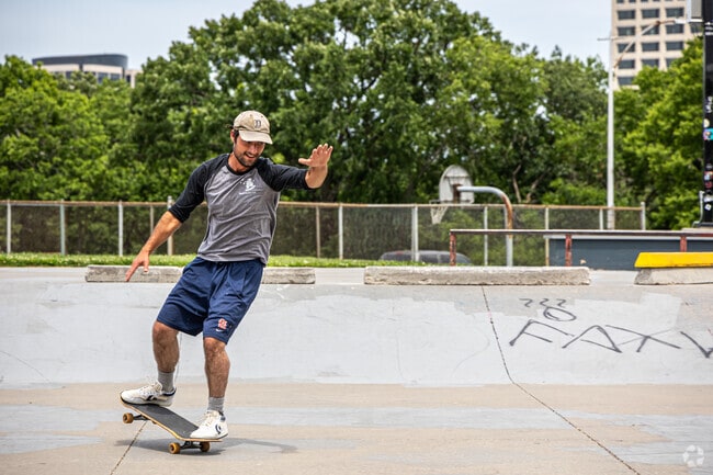 Locals enjoy the 10,000 square foot skate park.