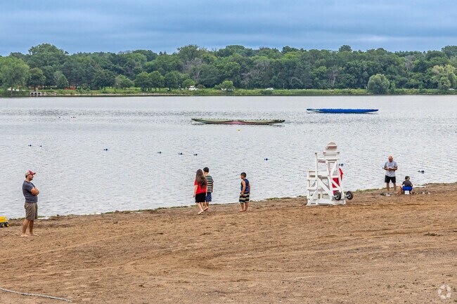 Phalen Lake’s sandy beach offers summer swimming less than 2 miles from Hazel Park.