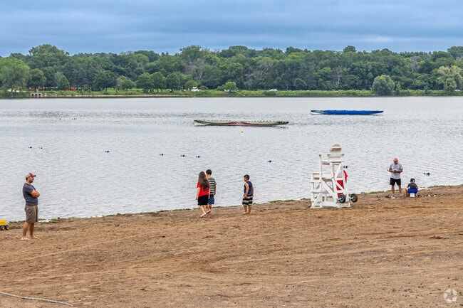 Phalen Lake is a popular swimming beach with plenty of sand to sprawl out.