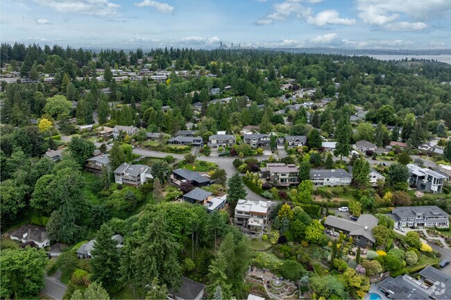 Homes in Mercerwood offer great views of nature and Lake Washington.