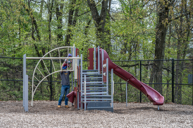 Weekend family time at the playground behind J.A. Allard Elementary School.