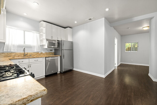 kitchen view into rear of house