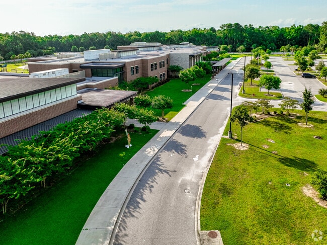Front driveway at Laing Middle School in Mount Pleasant, S.C.
