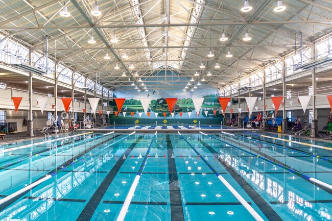 The interior pool in the Municipal Natatorium in Point Richmond.
