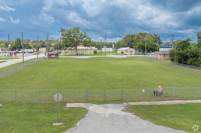 Christian Learning Center has a green space for it's active older students.