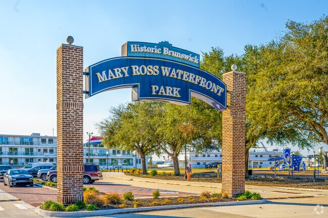 Mary Ross Waterfront Park sits along the East River as Brunswick's most popular park.