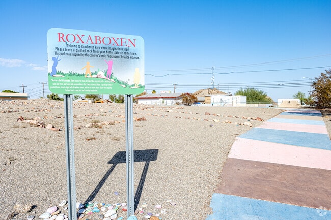 Visitors and locals love the colorful pathways and rocks at Roxaboxen Park in Yuma.