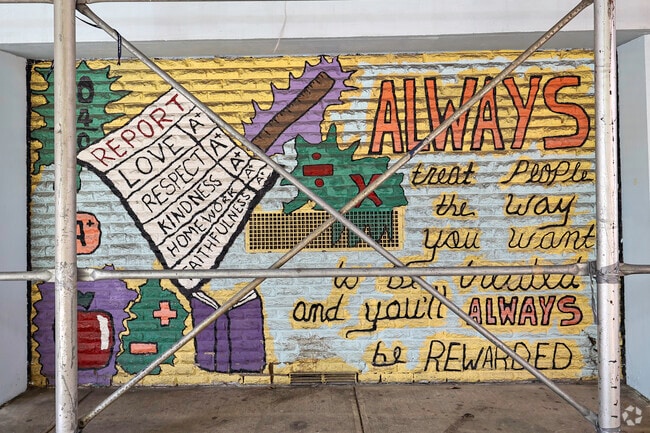 One the inspirational messages you can find on the walls of JHS Eleanor Roosevelt School.