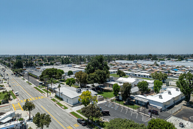 The parking off of the main street at Major Lynn Mokler School in Paramount.