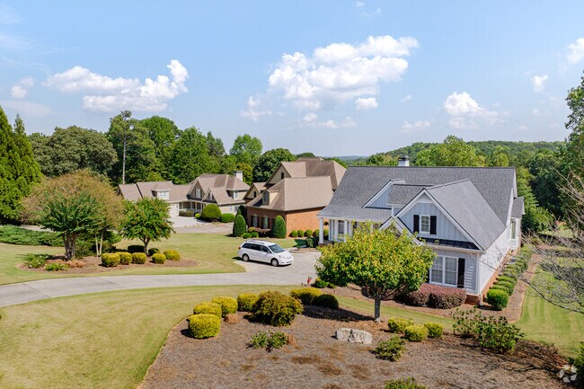 Homes in Royal Lakes are situated on large lots next to each other and have spacious yards.