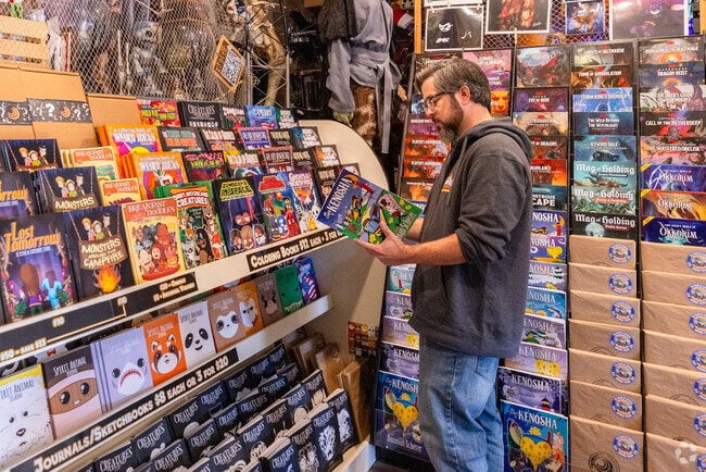 Downtown Kenosha supports local businesses, such as bookstore Studio Moonfall.