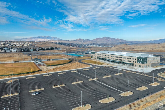 The student parking lot at Procter R Hug High School.
