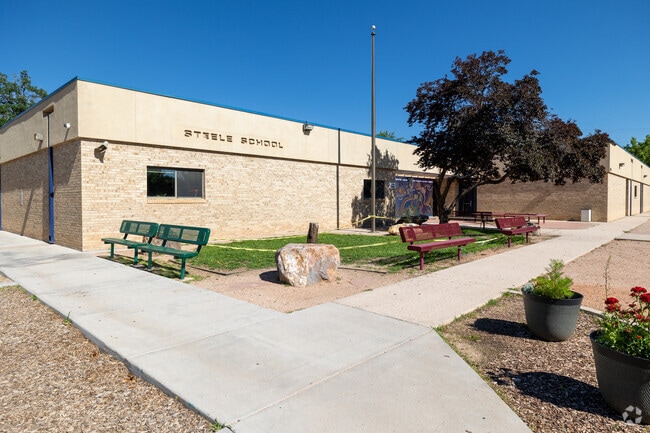 Steele Elementary is located near the main roads in the Old North End Neighborhood.