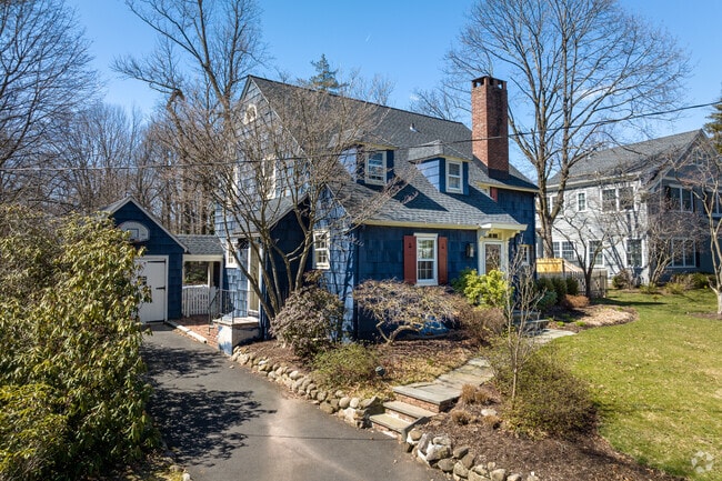 The most popular home type in Millburn, NJ is the Colonial style as show here