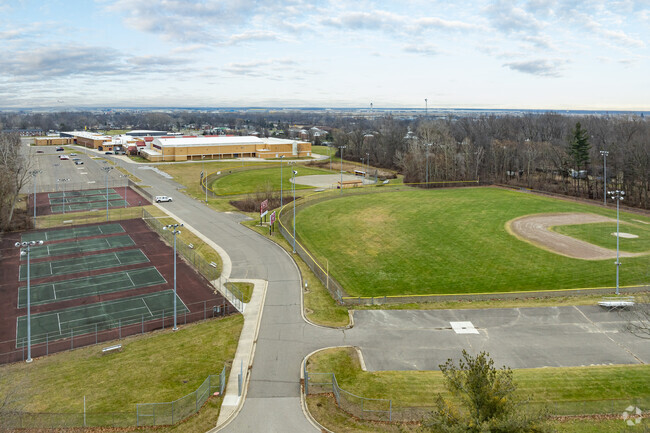Athletic fields at Romulus Senior High School.