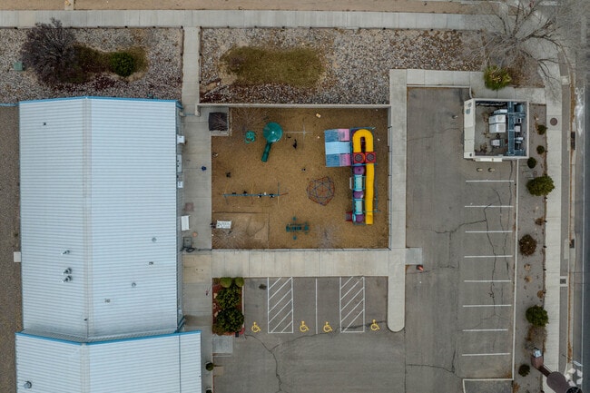 Gated playground at Tower Road Christian Academy.