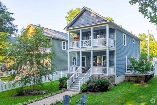 Larger homes with 2-story porches can be found on certain streets in Maymont.