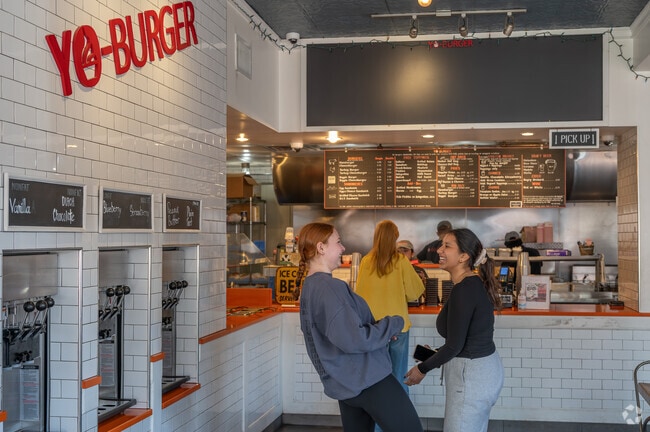 Yo-Burger in Riverdale serves made-to-order burgers with a variety of toppings and also shakes.