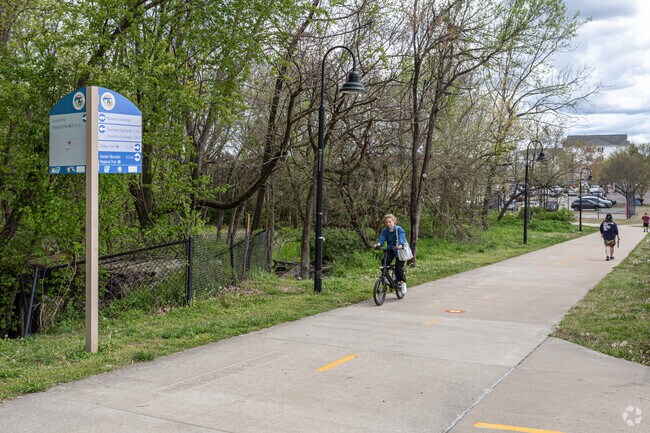 Cyclists will find a variety of trails interconnected in Downtown Fayetteville.