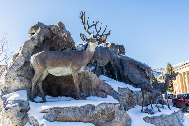 Downtown Anaconda is marked by the statues of local wildlife.