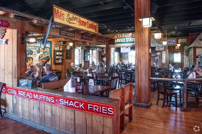 Locals can pick up some BBQ from Famous Dave's in nearby Forest Lake.