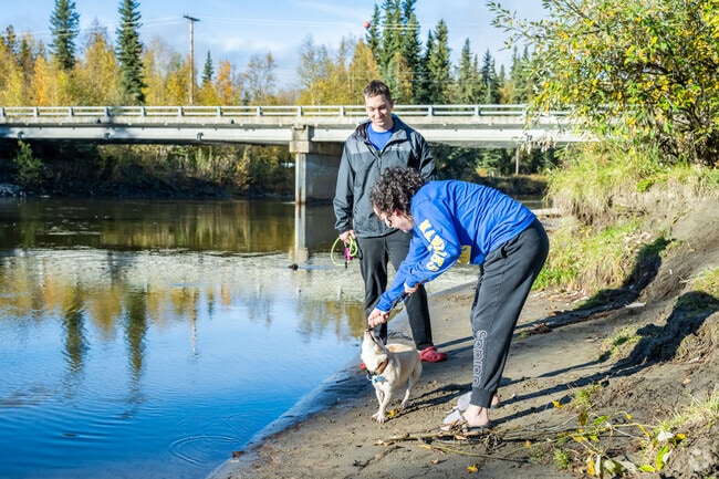 Steele Creek residents are near the Chena River for water activities.