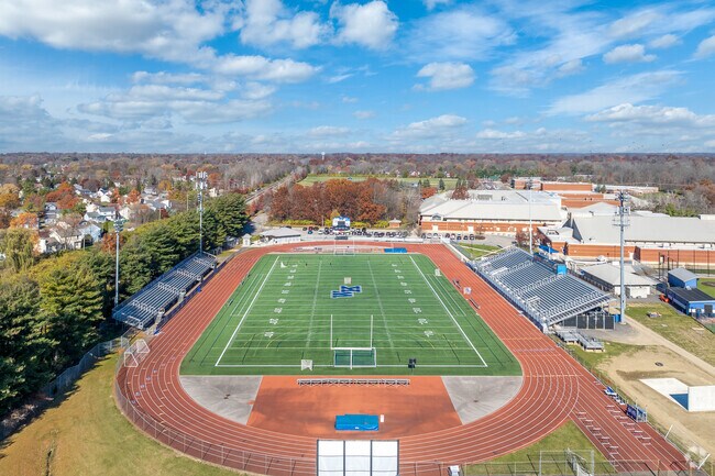Worthington Kilbourne High School   near Park Club features a football stadium.