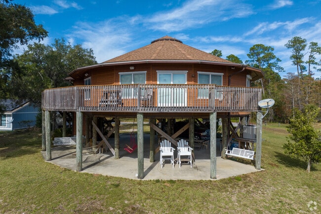 Rustic, circular homes are a quirk in the Beulah area.