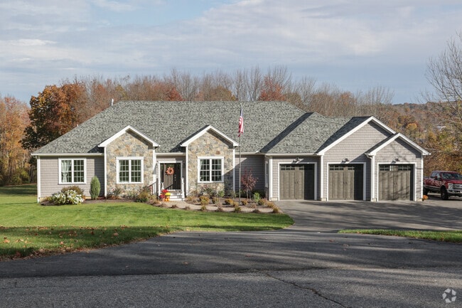 Larger homes boast multi-car garages in Brimfield.