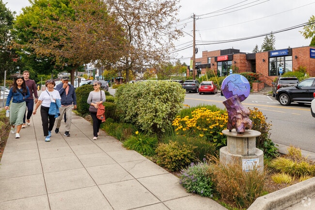 Winslow Way near Madrono Park serves as the main street for shops and dining on Bainbridge.